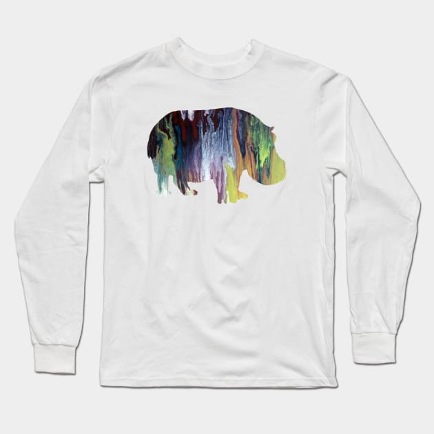 Hippo Art Long Sleeve T-Shirt by BittenByErmines